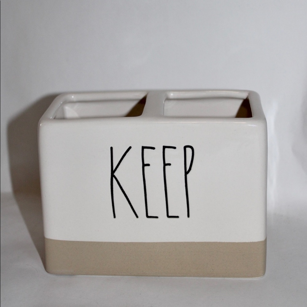RAE DUNN KEEP Clay bottom bathroom organizer NEW - Picture 10 of 10